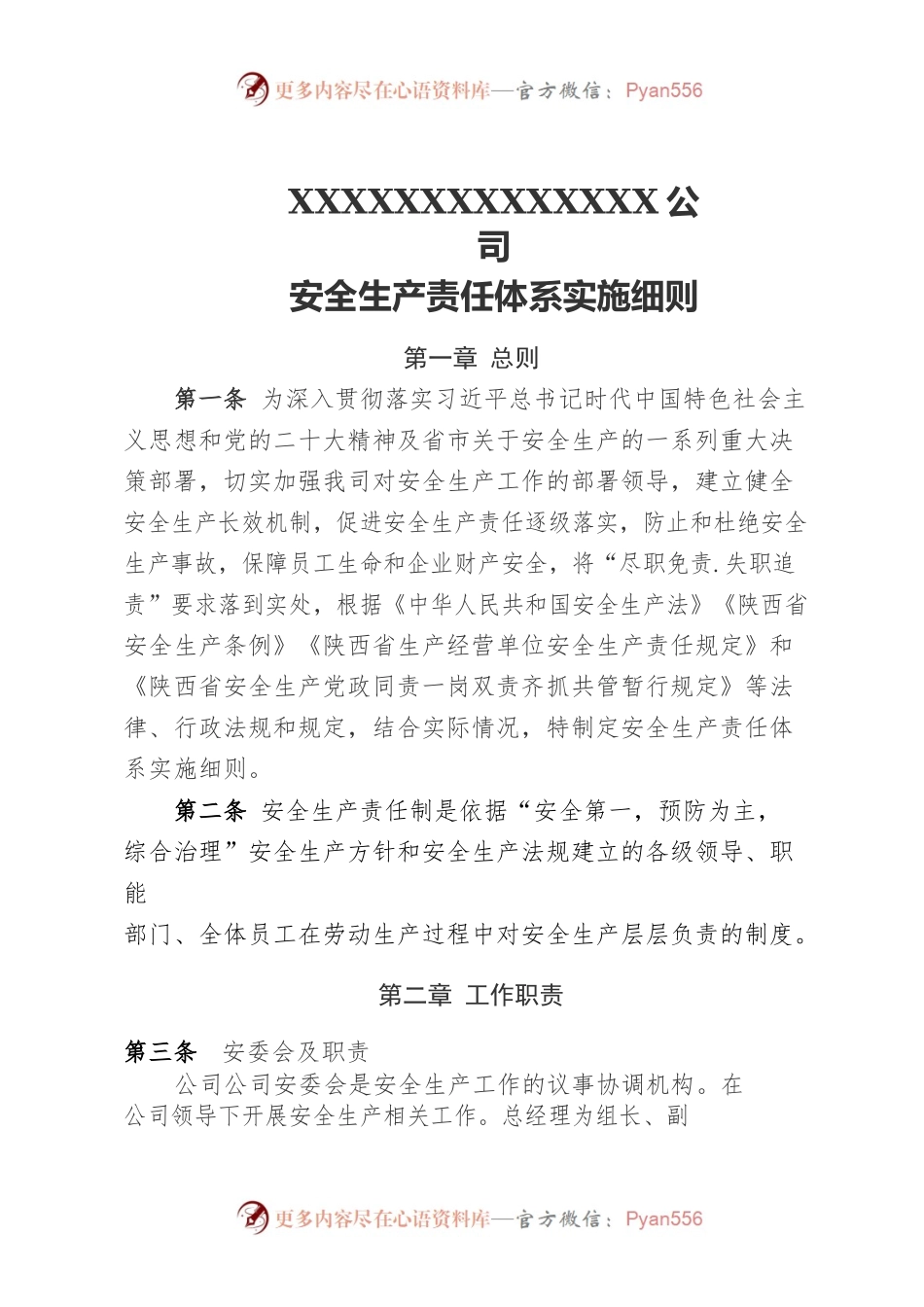 安全生产责任体系实施细则.docx_第1页