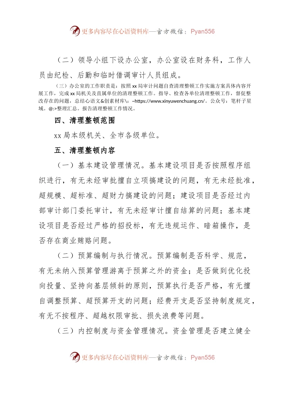 审计问题自查清理整顿工作实施方案.docx_第2页