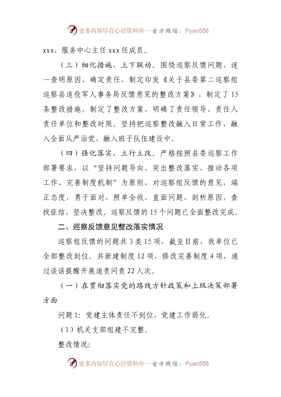 巡察反馈问题整改进展情况报告.docx_第2页