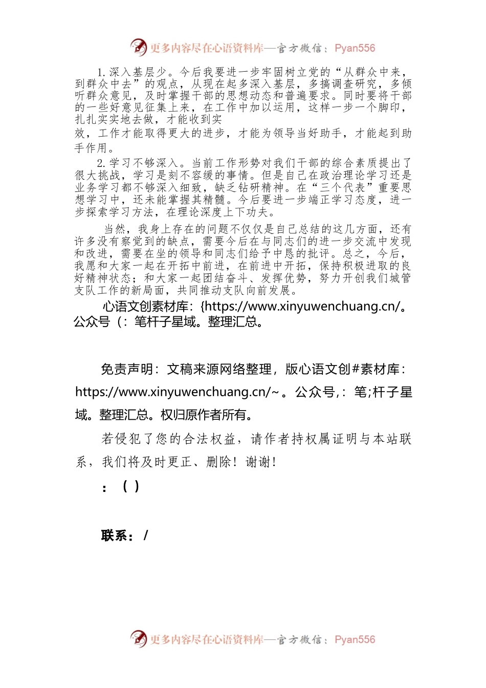城管支队民主生活会发言材料.docx_第2页