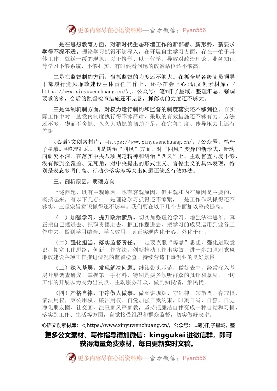 市X局党组书记以案促改专题民主生活会个人剖析检查材料.docx_第2页