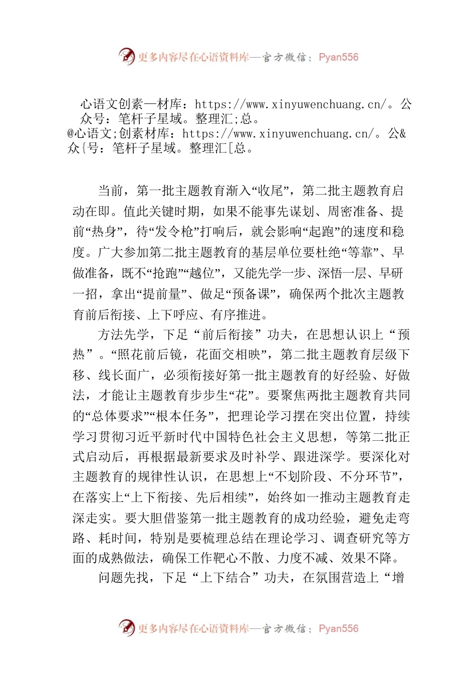 在第二批主题教育工作座谈会上的发言讲话.docx_第1页