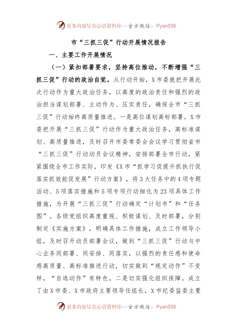 市“三抓三促”行动开展情况报告（二）.docx_第1页