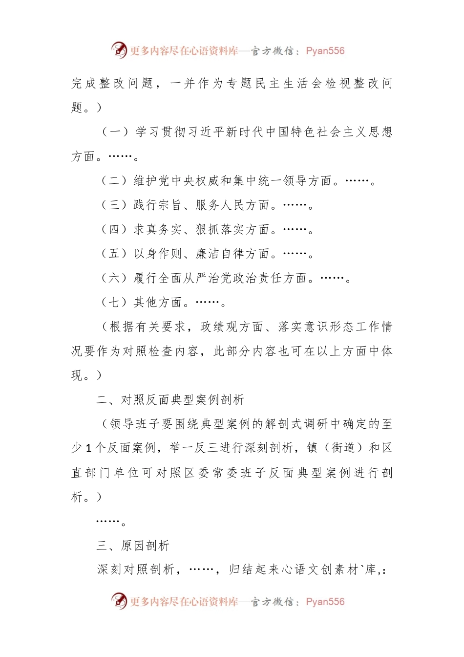学习贯彻习近平新时代中国特色社会主义思想主题教育专题民主生活会XX班子对照检查材料（参考样式）.docx_第2页