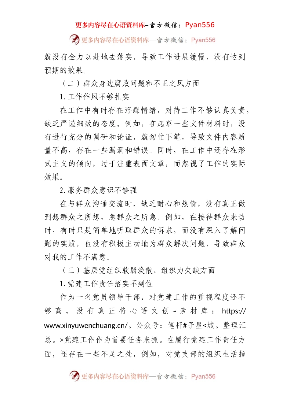 巡察整改专题民主生活会个人对照检查材料 (一).docx_第2页