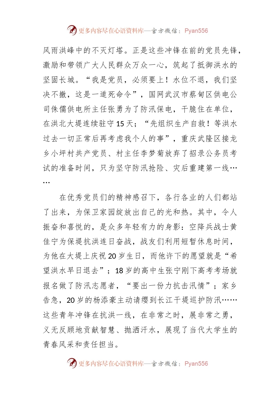 将党旗插上洪峰浪头+让党徽闪耀百姓心间.docx_第2页