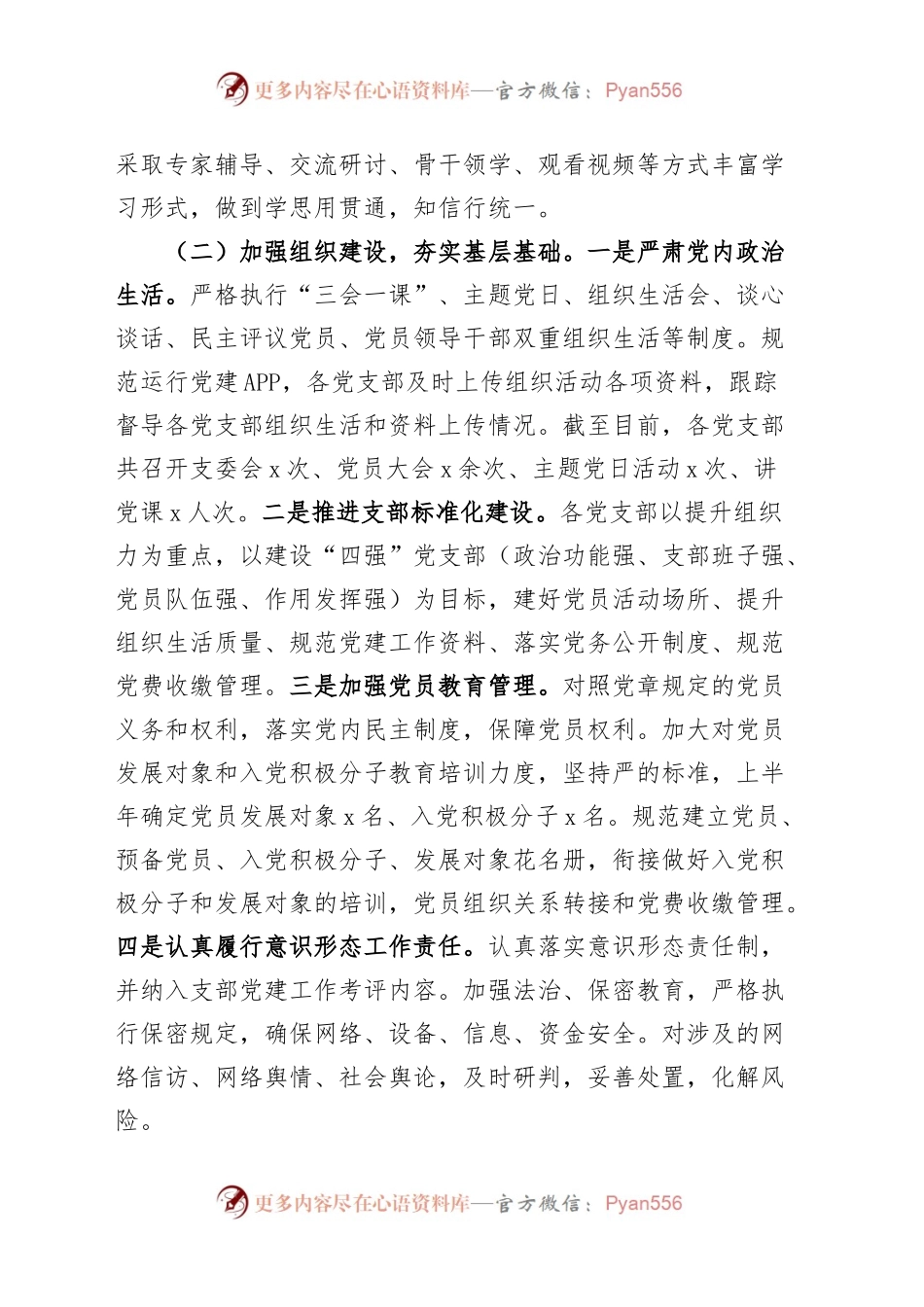 局2023年上半年党建工作总结及下半年计划（汇报报告）.docx_第2页