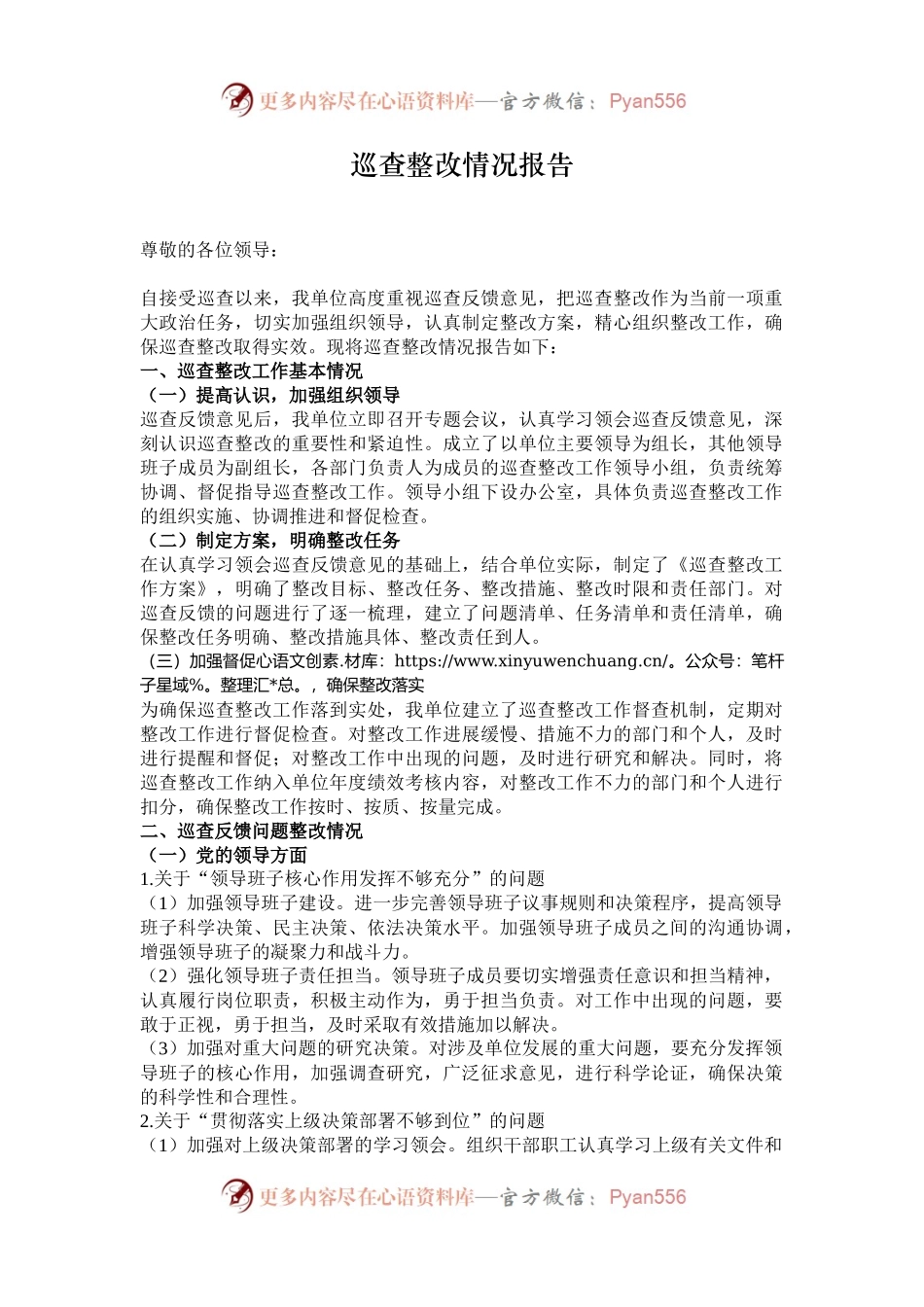 巡查整改情况报告.docx_第1页