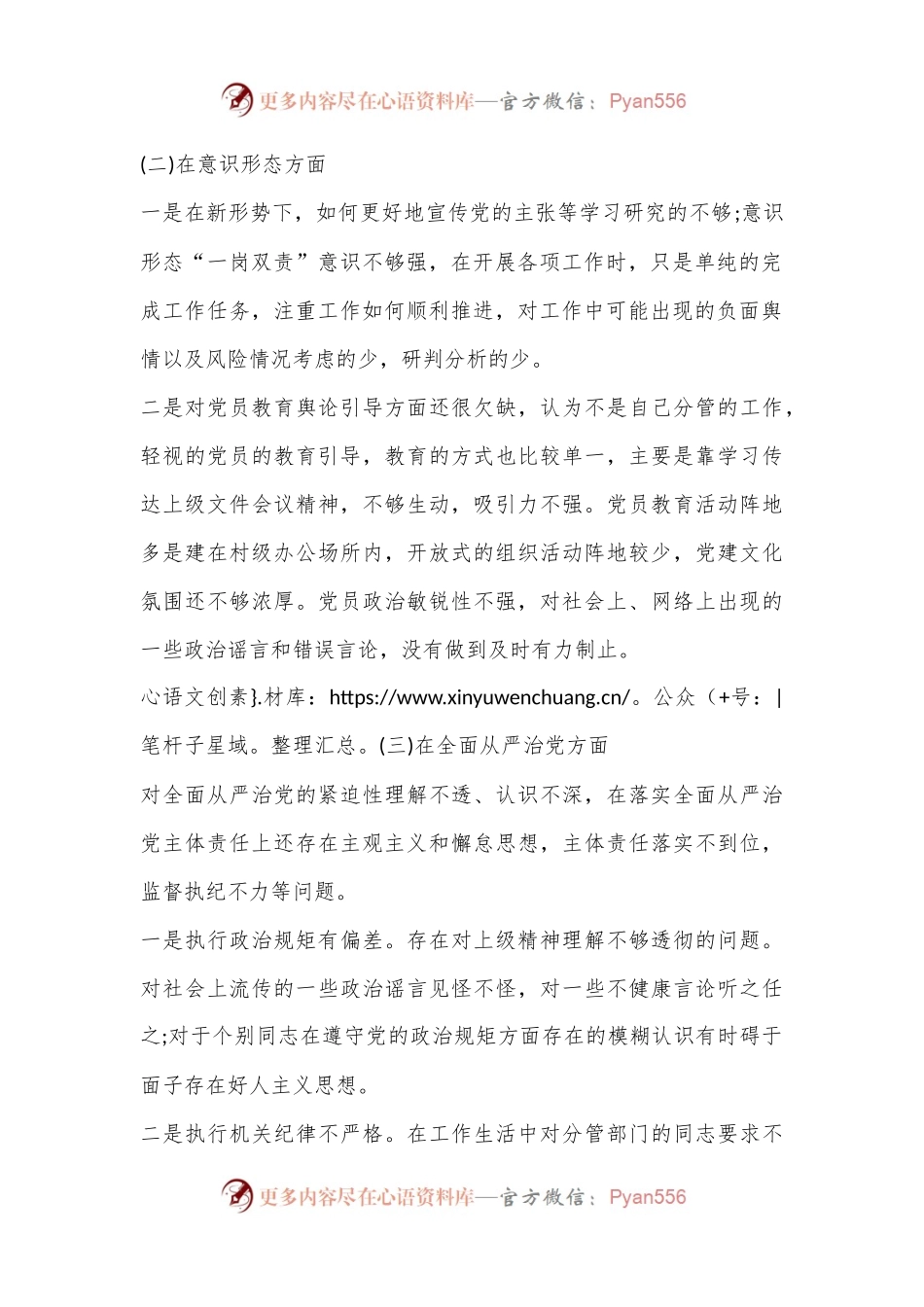 巡察整改专题民主生活会发言材料.docx_第2页