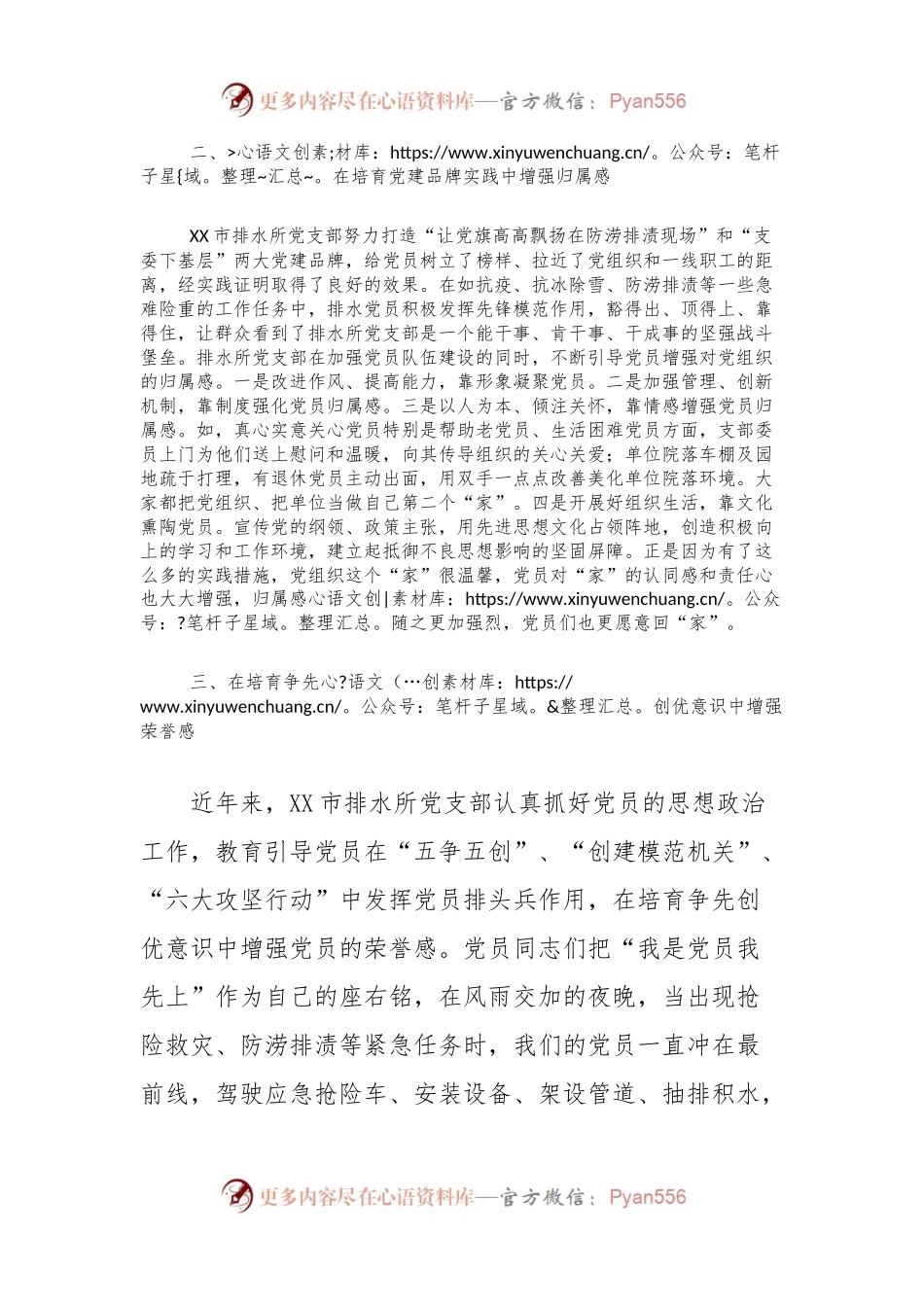 城市排水服务所党支部经验交流：抓好三个培育提升党员三感.docx_第2页
