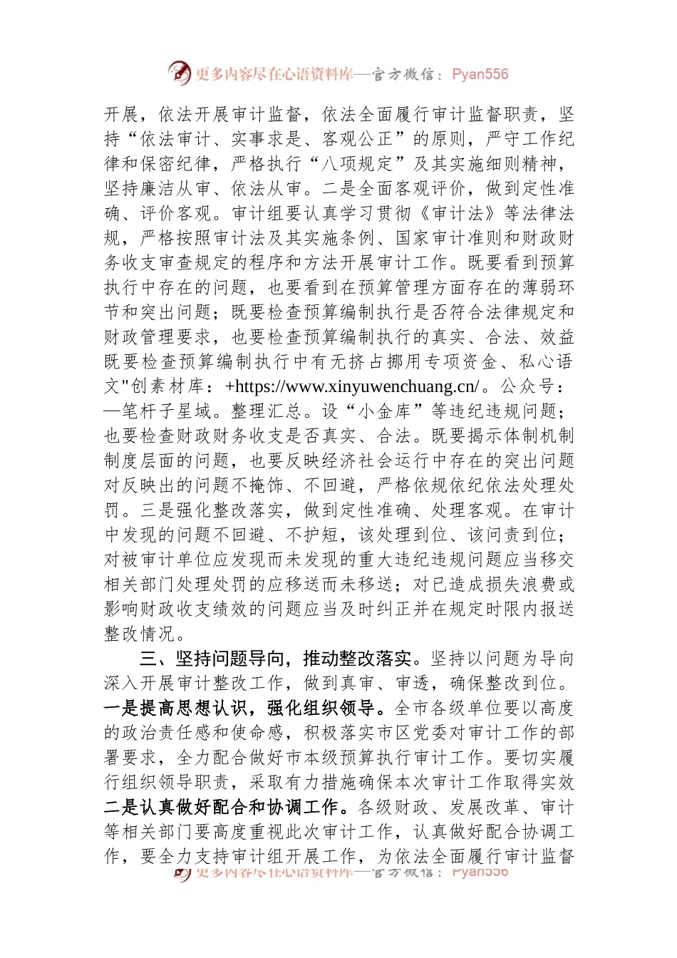 市2024年度预算执行审计进点见面会上的表态发言稿.docx_第2页