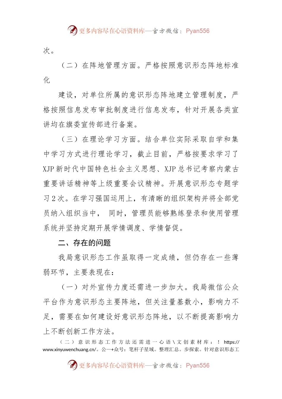 局意识形态工作责任制落实情况自查报告.docx_第2页