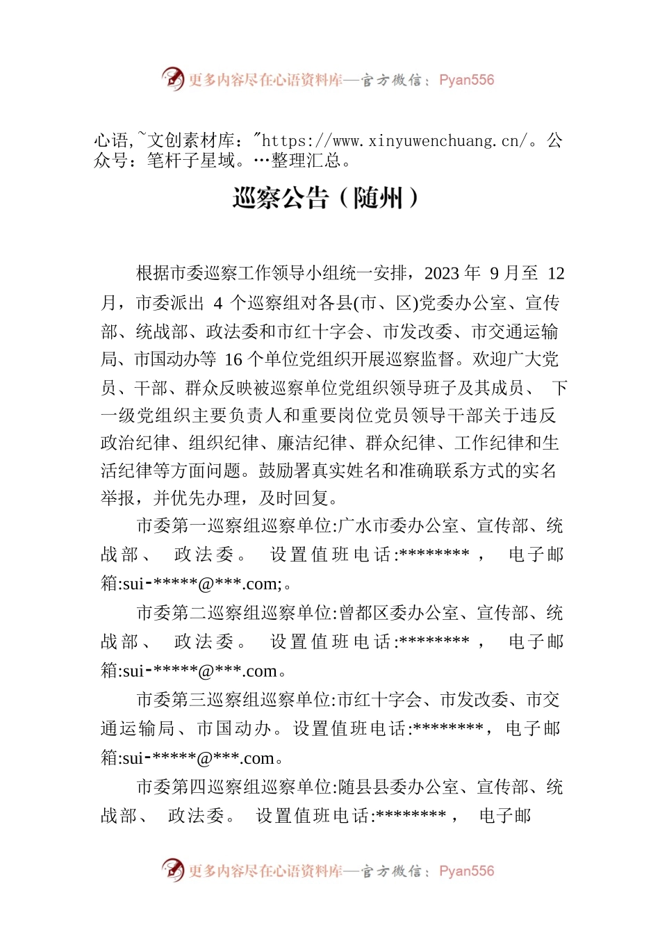 巡察公告（随州）.docx_第1页