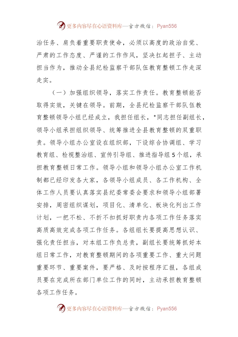 在纪检监察干部队伍教育整顿领导小组办公室会议上的讲话稿.docx_第2页