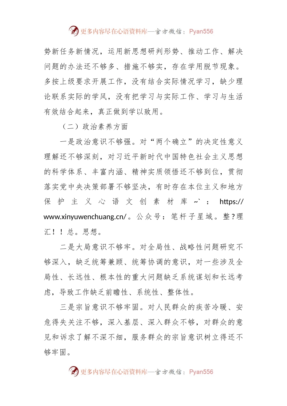 在第二批主题教育专题民主生活会上的发言稿提纲.docx_第2页