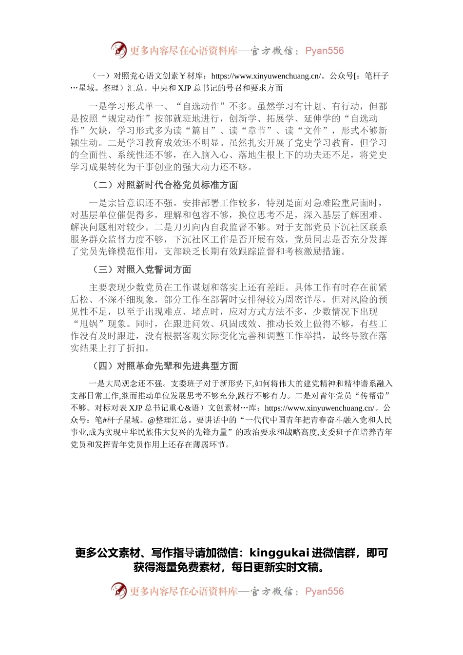基层党支部年度组织生活会会前情况介绍及班子问题剖析材料.docx_第2页