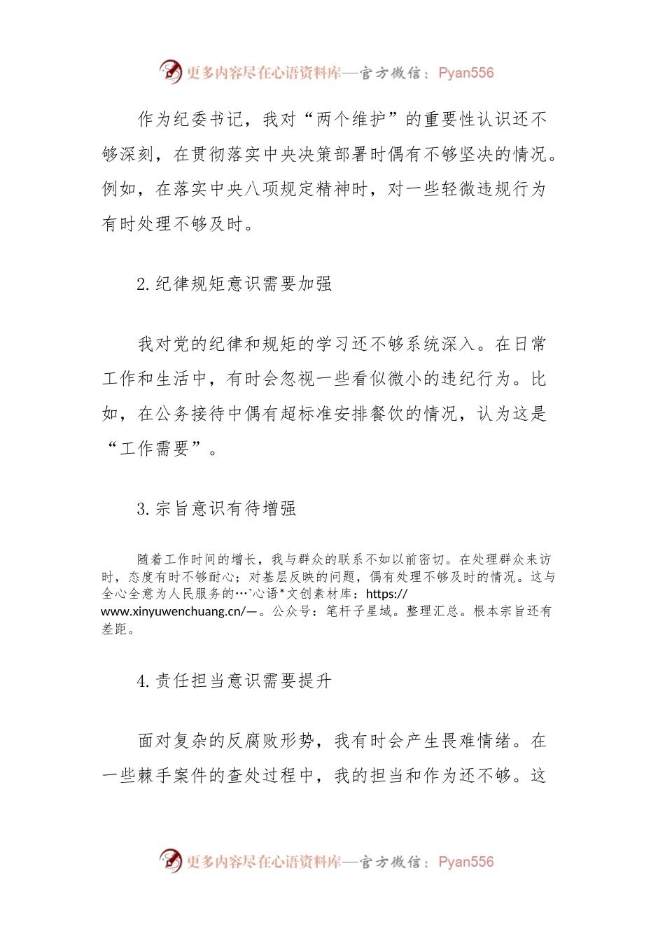 巡视整改专题民主生活会纪委书记自我剖析材料.docx_第2页