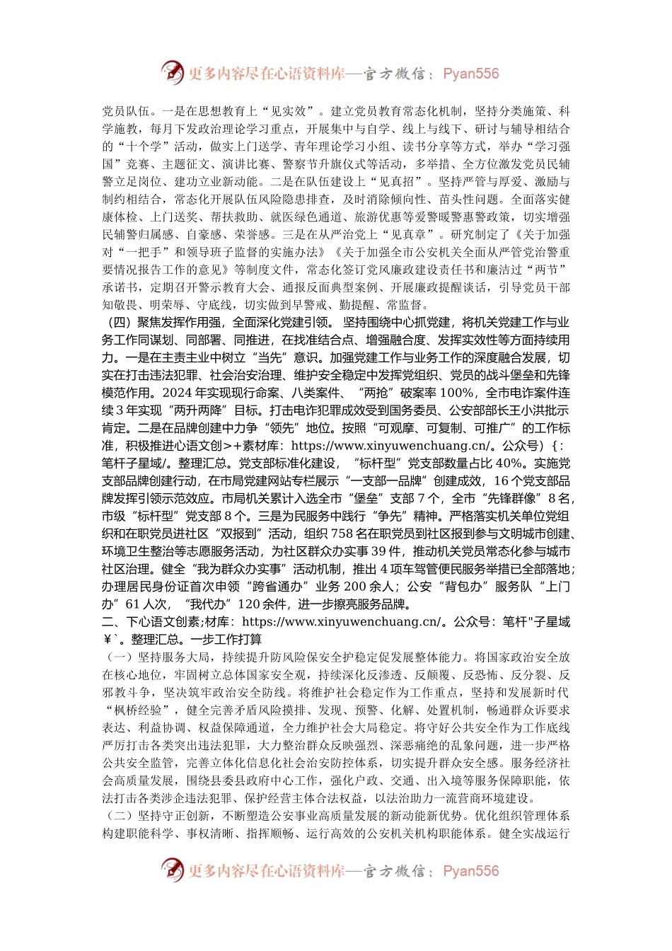 市公安局领导2024年抓基层工作述职报告.docx_第2页