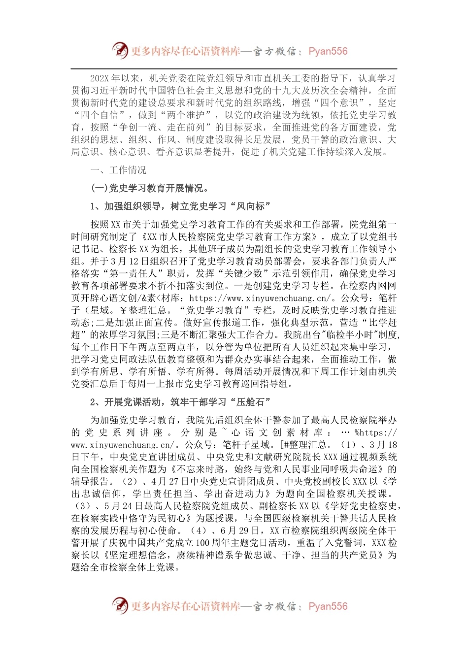 市人民检察院202X年度党建工作总结.docx_第1页