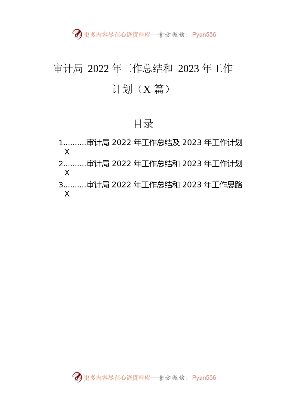 审计局2022年工作总结和2023年工作计划（3篇）.docx_第1页
