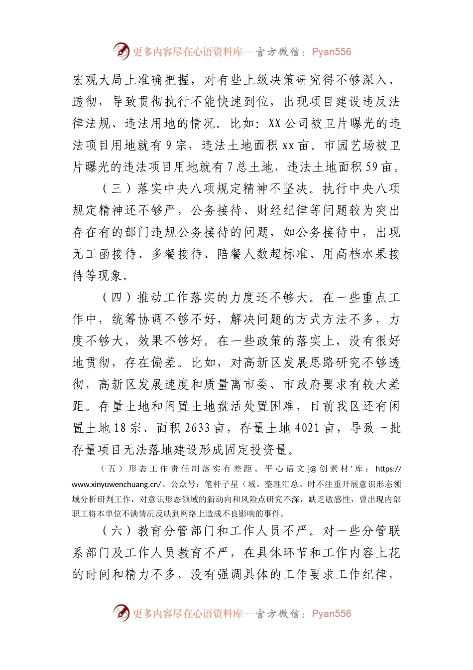 巡察整改专题民主生活会发言提纲.docx_第2页
