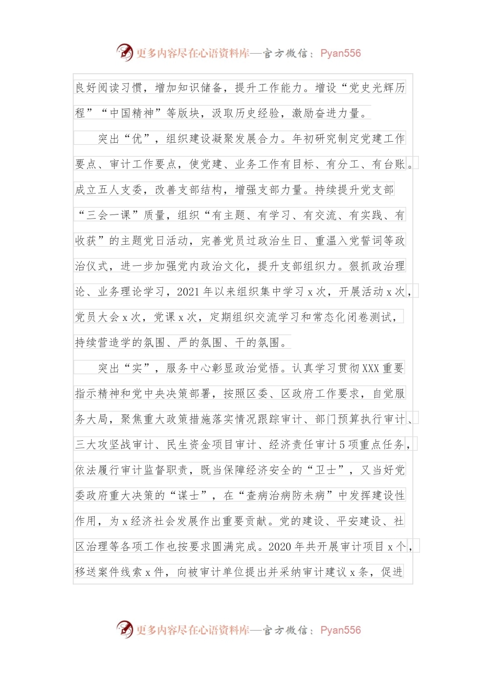 审计局党建品牌典型材料：阳光审计 发展卫士.docx_第2页