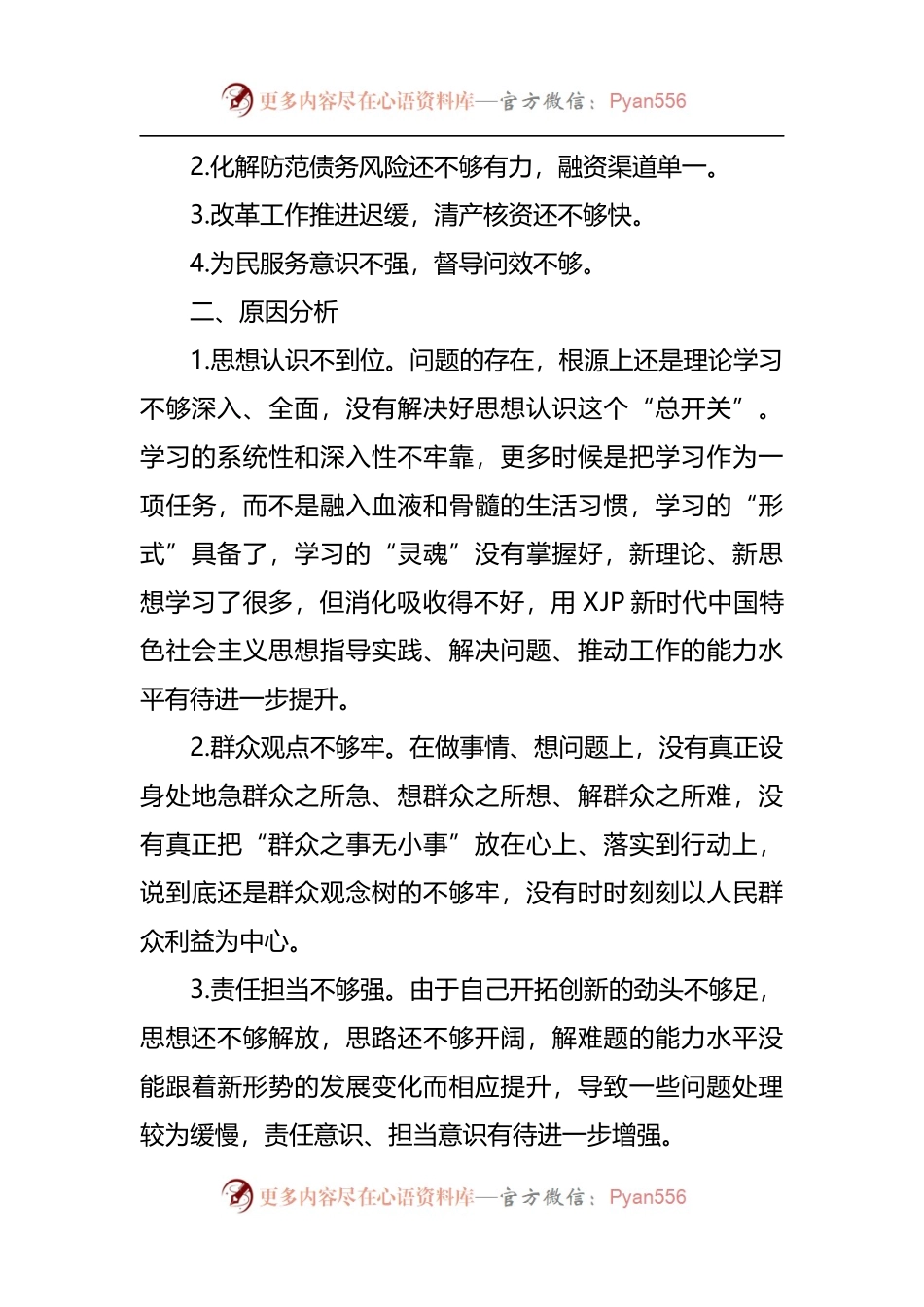 巡察整改专题民主生活会个人对照检查材料（三）.docx_第2页