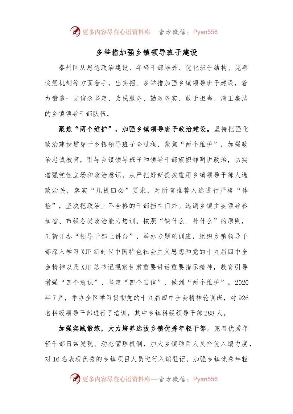 多举措加强乡镇领导班子建设.docx_第1页