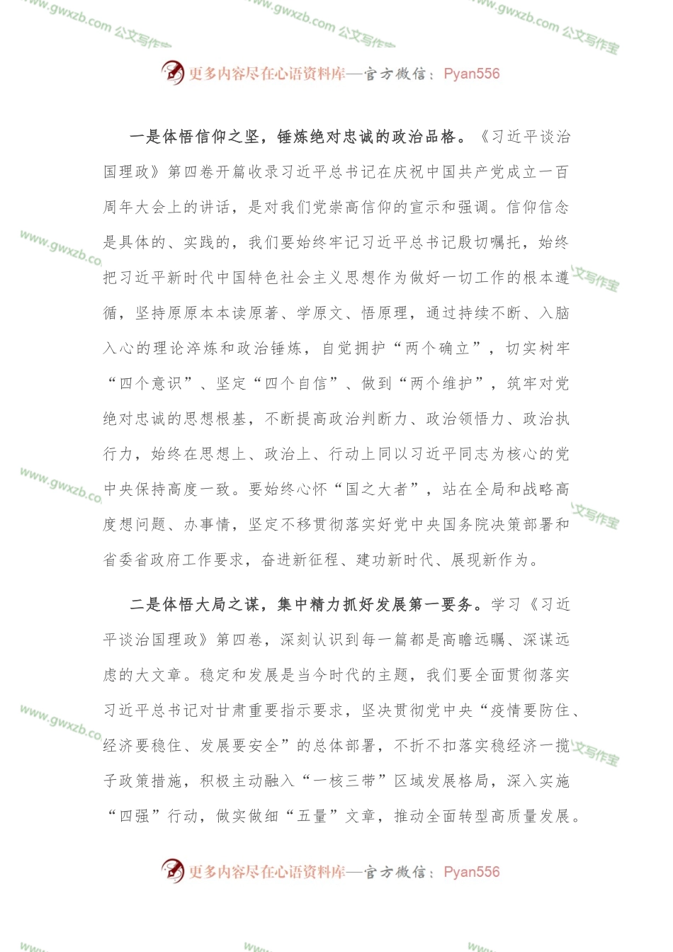 坚定思想追随 忠实履行使命——市委理论学习中心组学习会议交流发言.docx_第2页