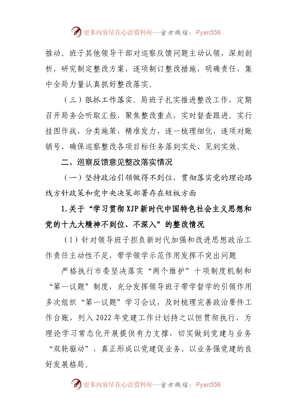 巡察整改阶段性进展情况的报告.docx_第2页