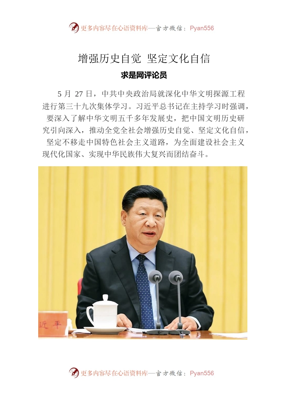 增强历史自觉 坚定文化自信.docx_第1页