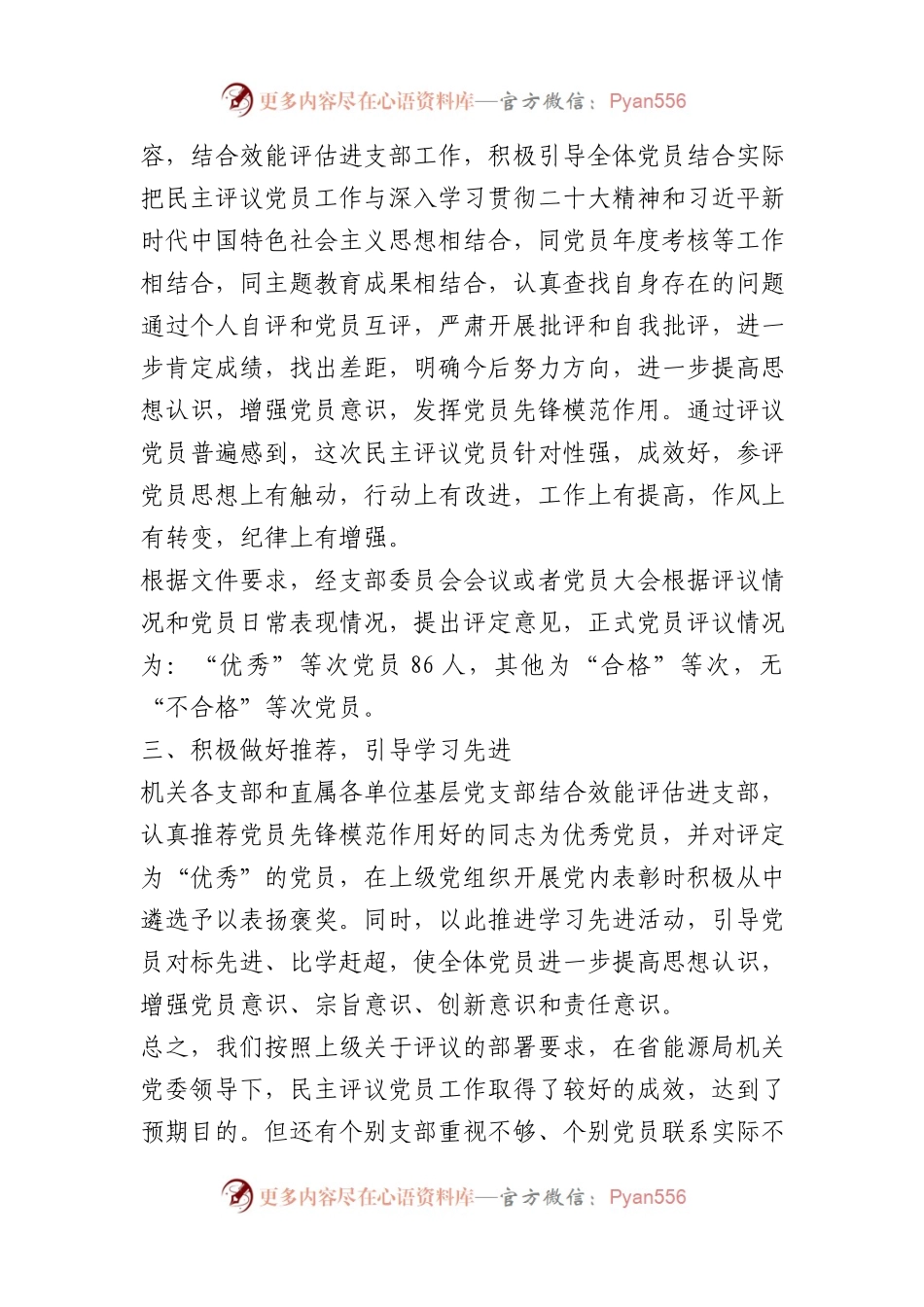 局关于开展2023年度民主评议党员工作的报告总结.docx_第2页