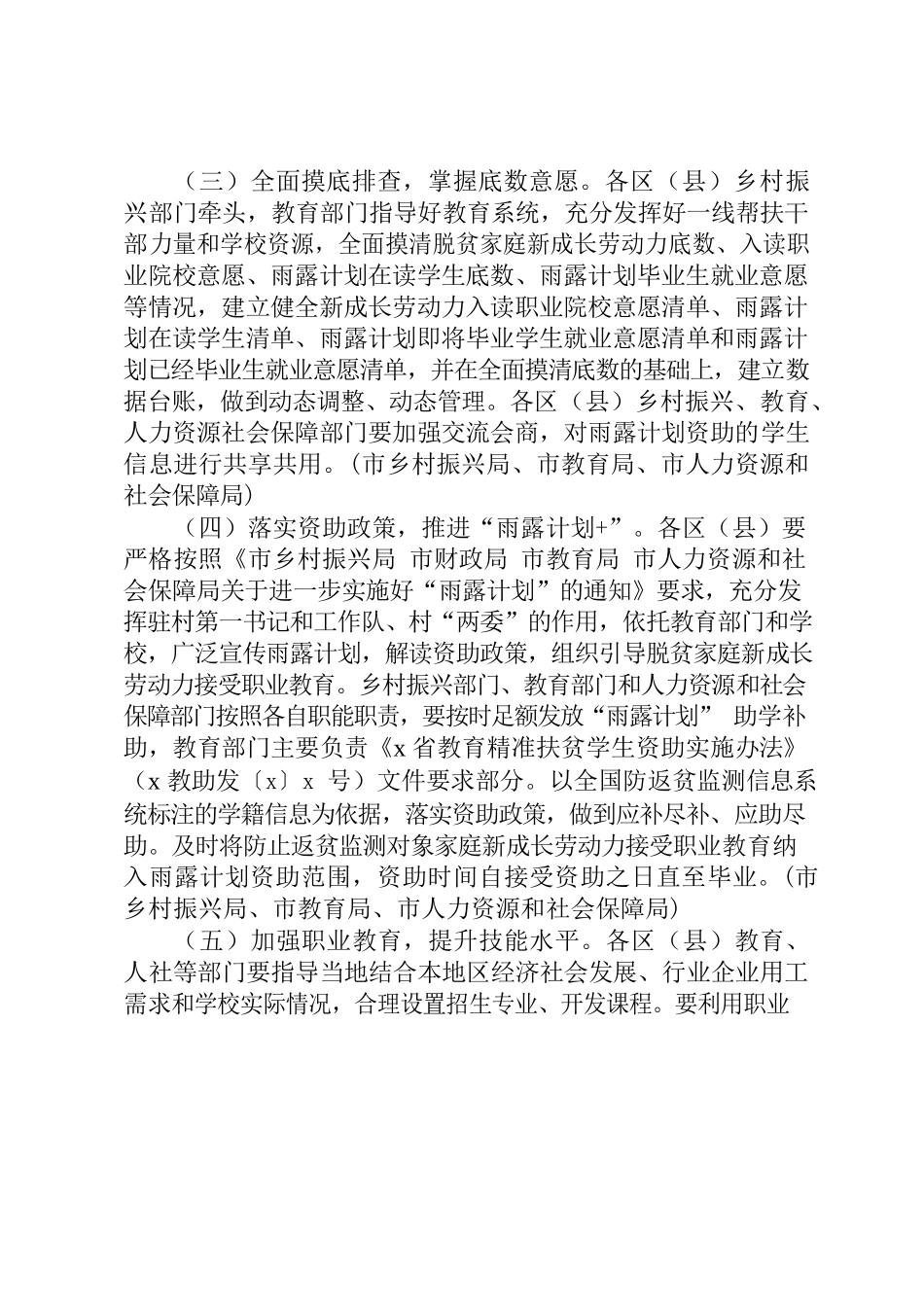 市乡村振兴局 市教育局 市人力资源和社会保障局关于印发市“雨露计划”就业促进行动实施方案.docx_第2页