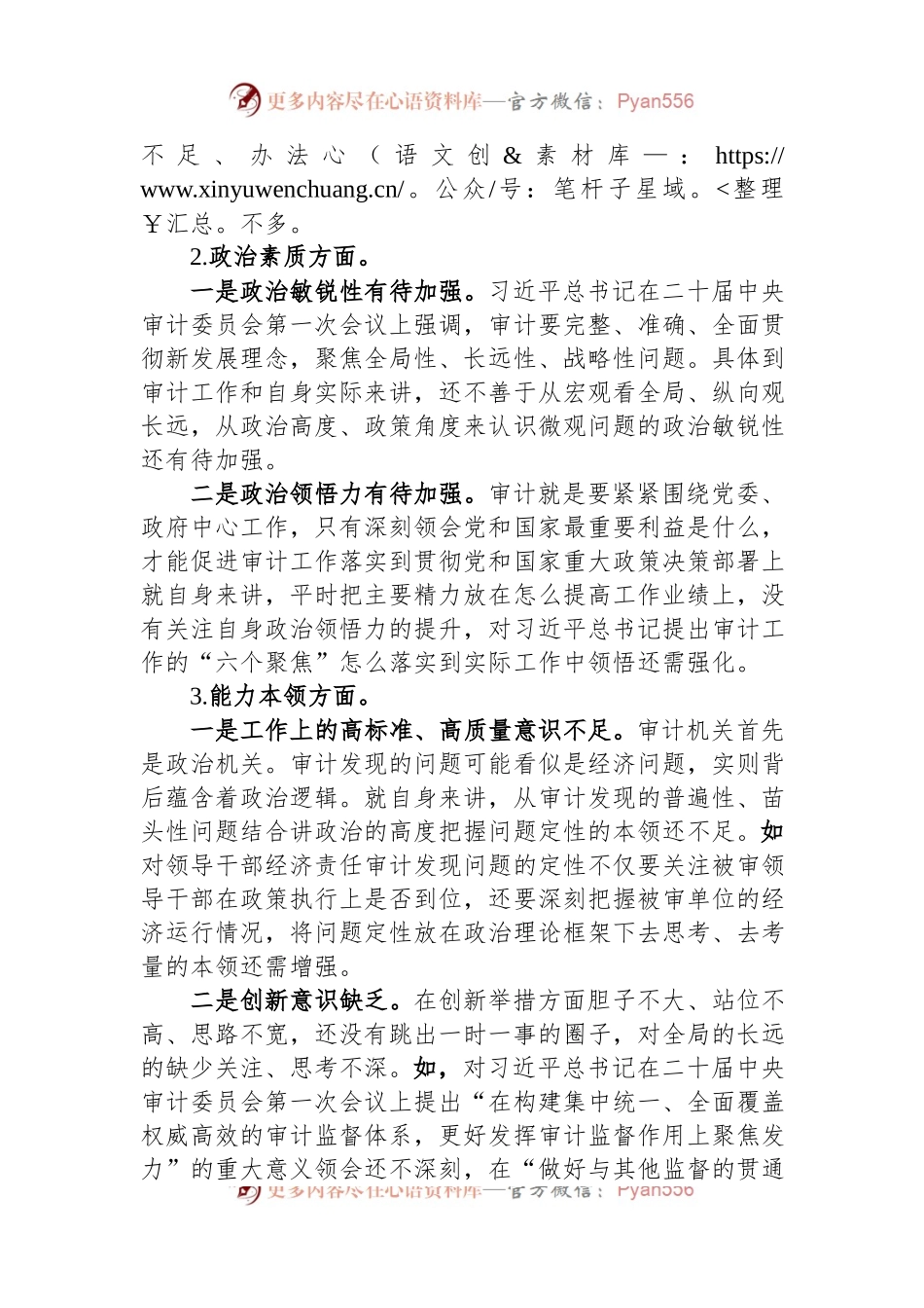 审计局党组书记主题教育民主生活会材料.docx_第2页