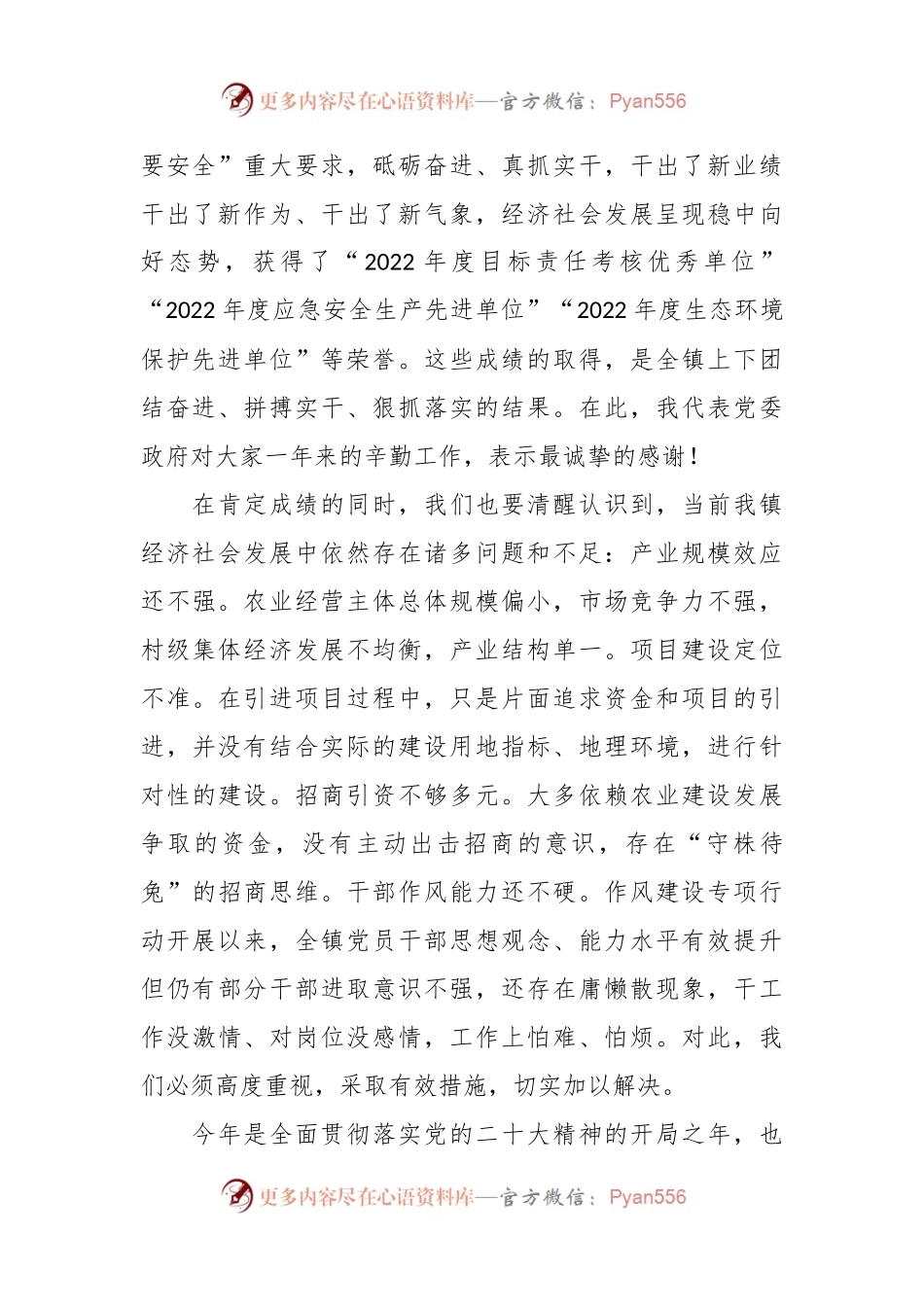 在镇“三个年”活动部署会暨2022年度总结表彰大会上的讲话.docx_第2页