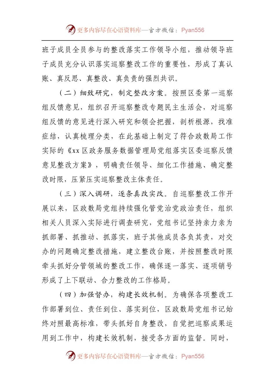 巡察整改阶段性进展情况报告[政务服务].docx_第2页