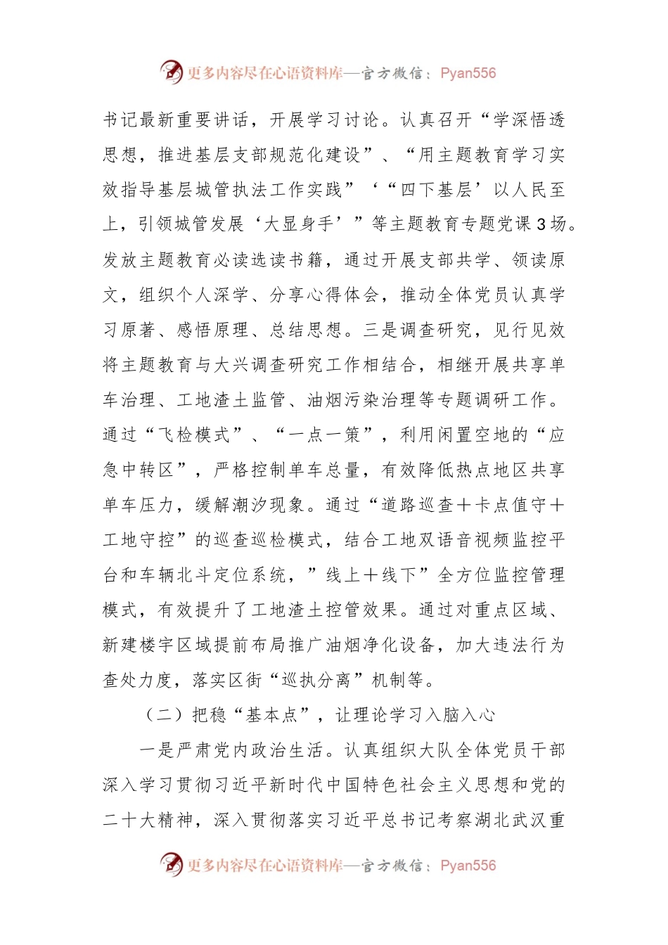 城管执法大队党总支2023年度基层党建工作述职报告.docx_第2页