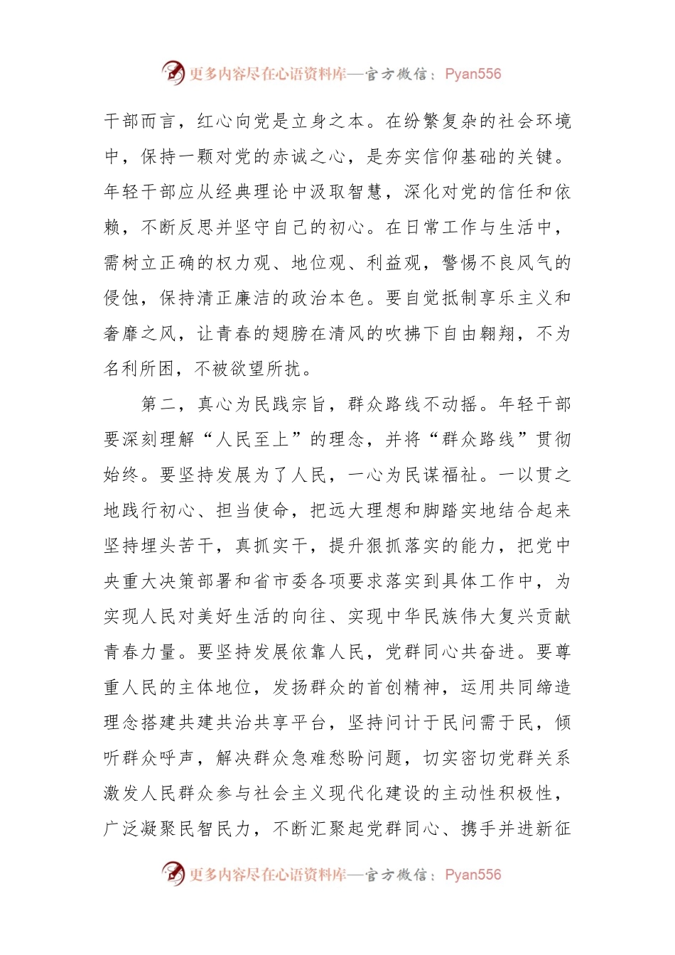 在青年干部座谈会上的讲话：年轻干部要永葆“三心”.docx_第2页