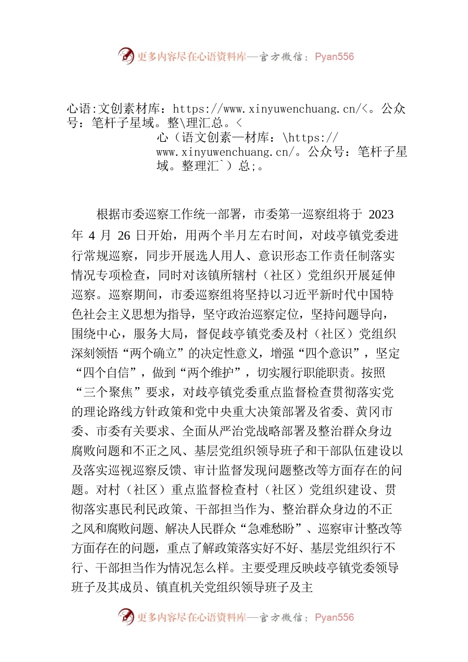 巡察公告（麻城市）.docx_第1页