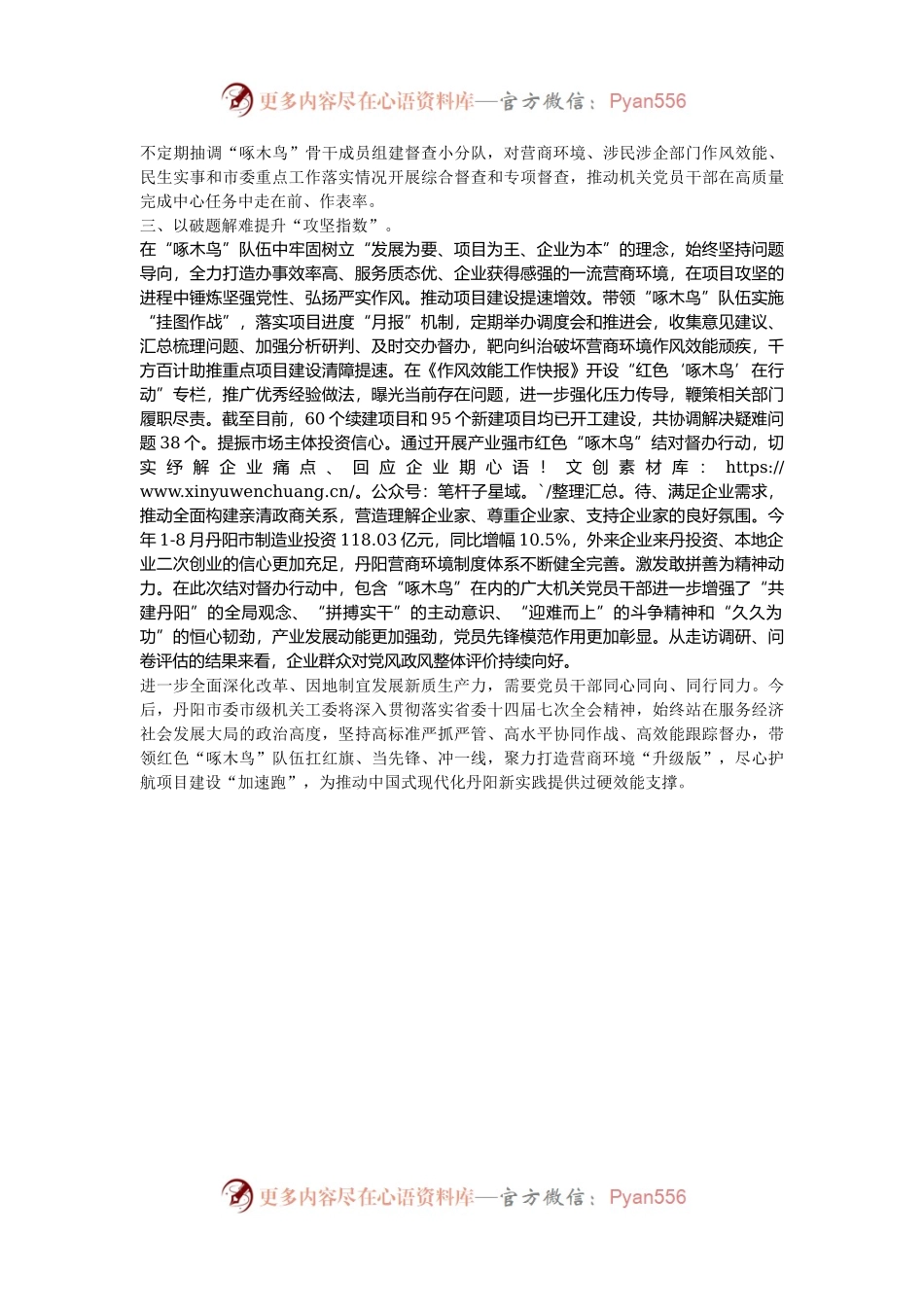 工作交流：红色“啄木鸟”督出项目建设“加速跑”.docx_第2页