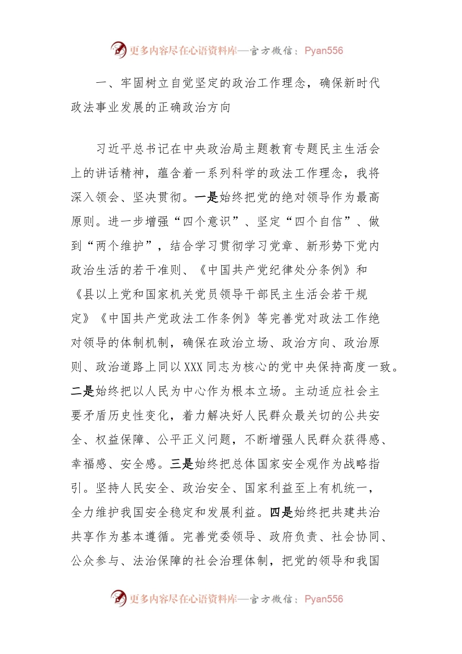 在理论中心组上关于严肃党内政治生活、树立和践行正确政绩观的交流发言稿（政法领域）.docx_第2页