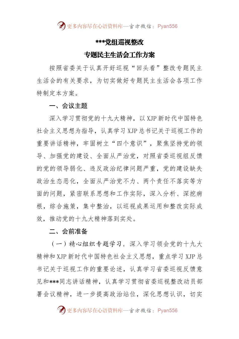 巡察巡视整改民主生活会全套材料.docx_第2页