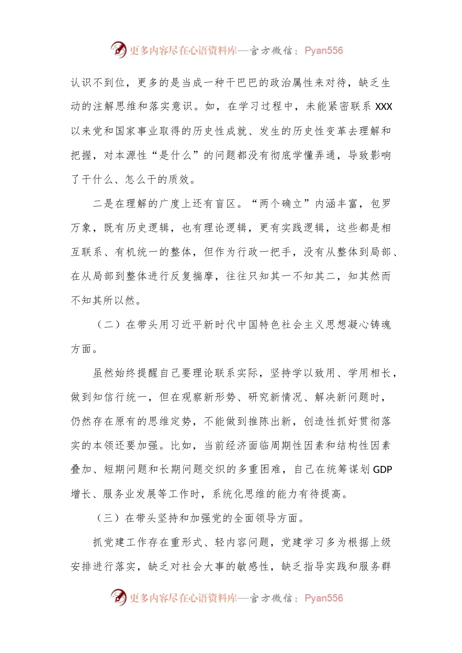 局长2023年民主生活会“六个带头”对照检查材料.docx_第2页
