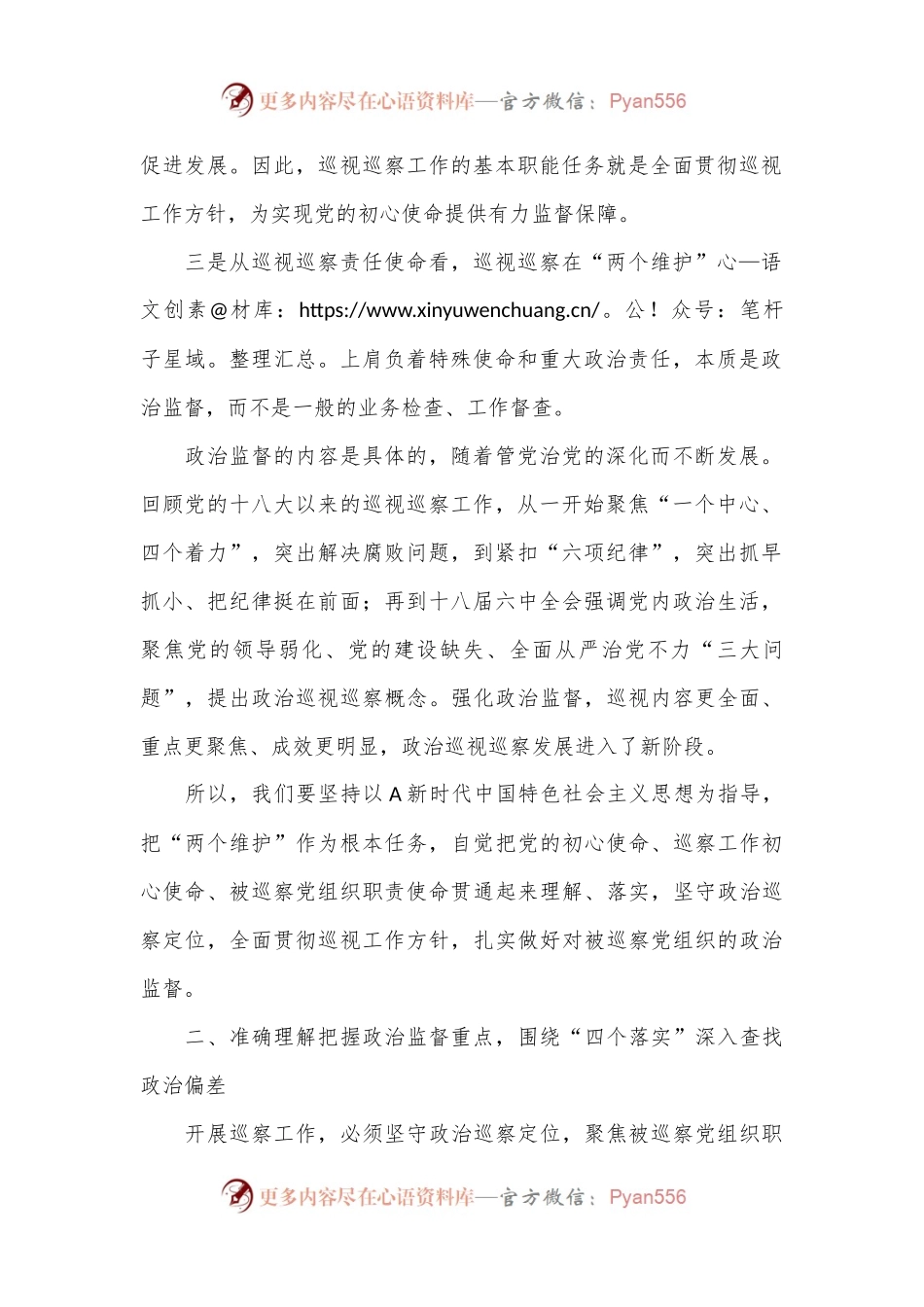 巡察办党课讲话：巡察干部干什么、如何强化对被巡察党组织开展政治监督.docx_第2页