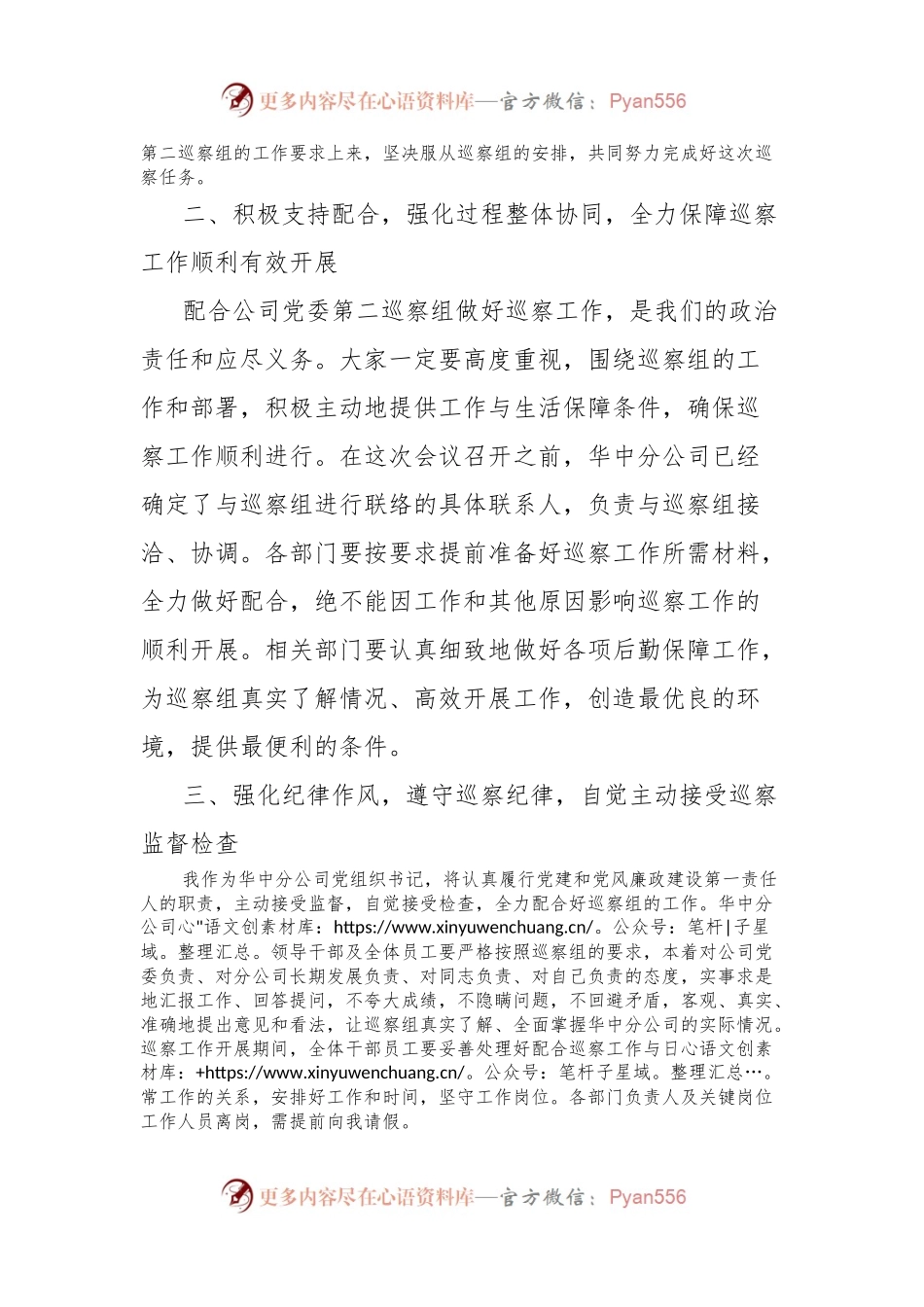 巡察工作动员会表态发言.docx_第2页