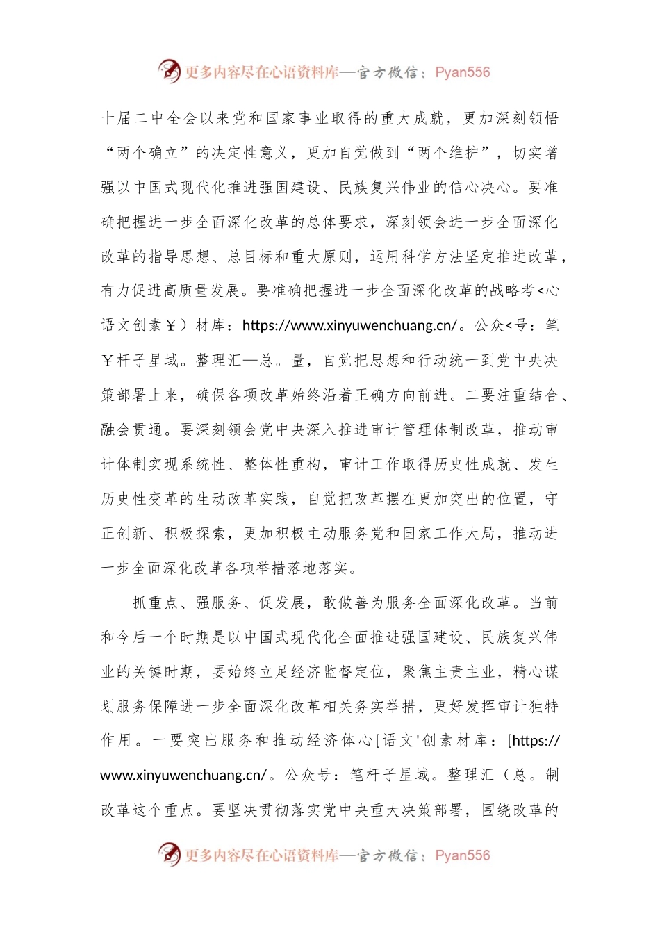审计局长在全市县处级领导干部学习贯彻党的二十届三中全会精神研讨班上的交流发言.docx_第2页