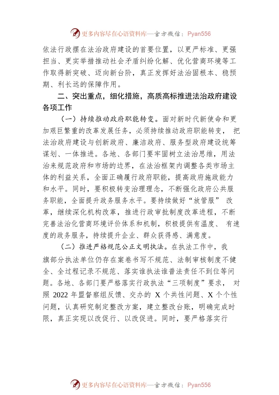 在法治政府建设工作推进会议上的讲话.docx_第2页