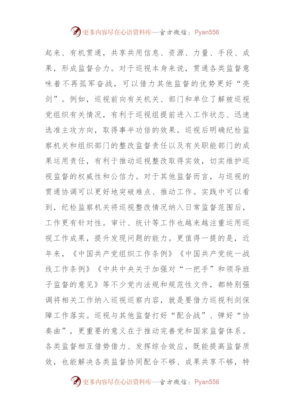 在理论学习中心组集体学习会上的研讨交流发言（巡视条例专题）.docx_第2页