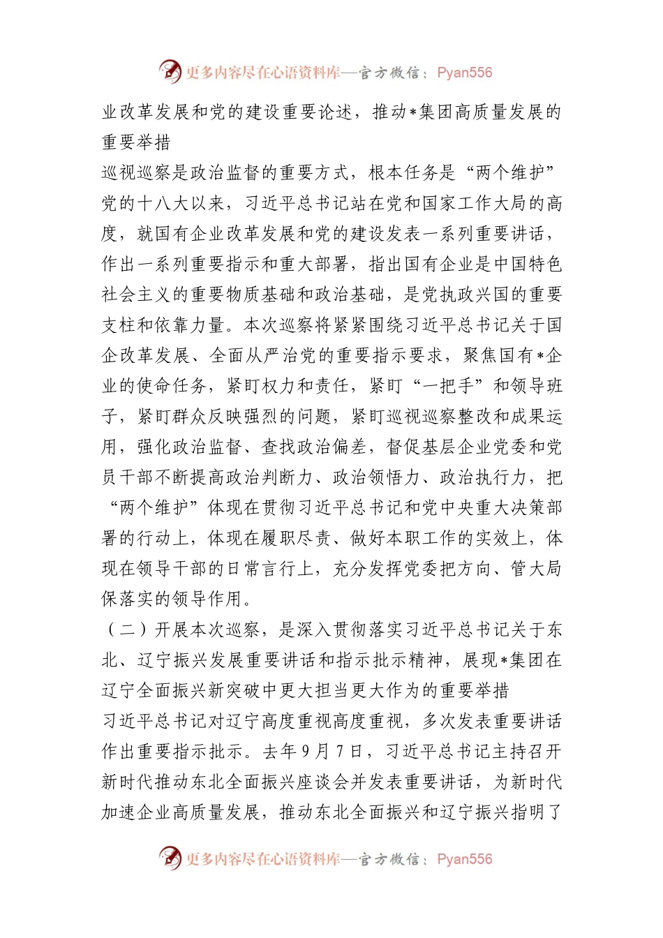 在某集团党委第一轮巡察组巡察集团党委工作动员会上的讲话.docx_第2页