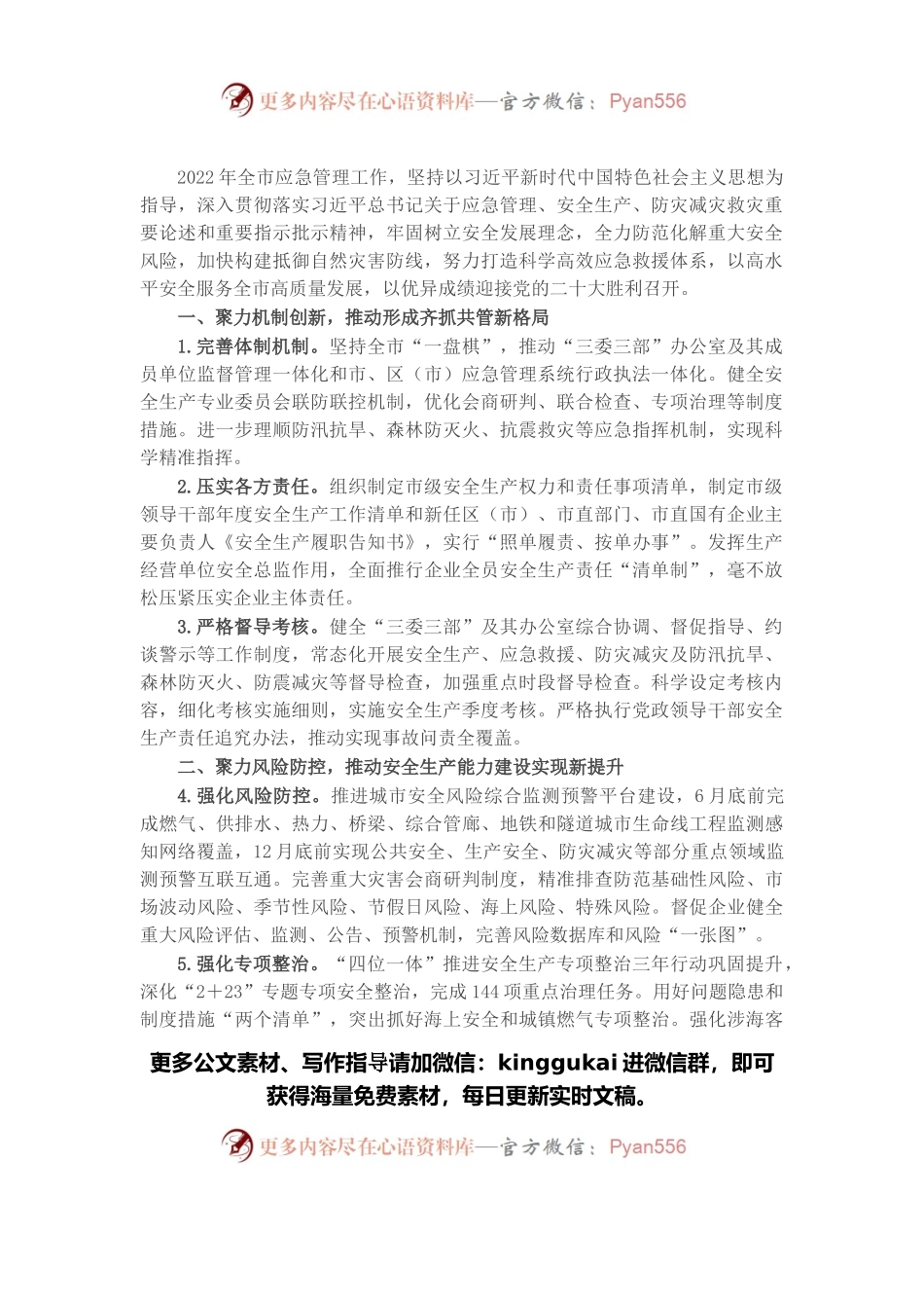 市2022年应急管理工作要点.docx_第1页